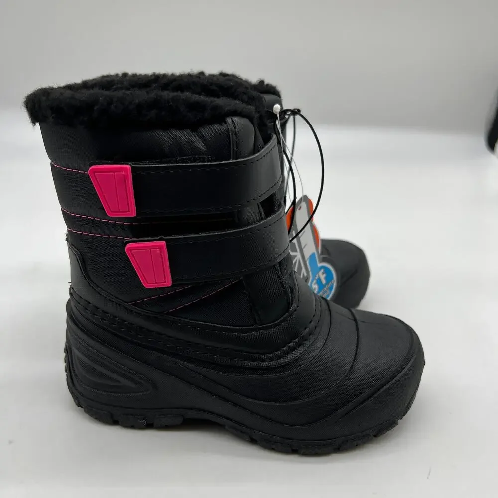 Wonder Nation Toddler & Kids Winter Boots -5F Black Pink Size 9